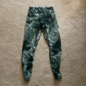 lululemon green diamond dye align pant 28’